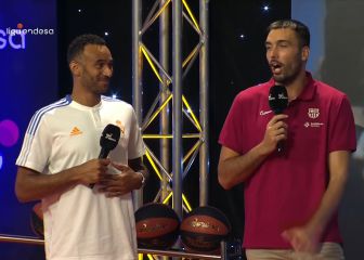 El momento Madrid-Barça de la presentación de la ACB: 