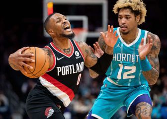 Damian Lillard se pierde en Charlotte: 2 de 14 en el triple