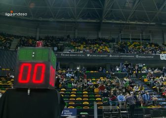 El Bilbao-Breogán, supendido por un problema en el reloj