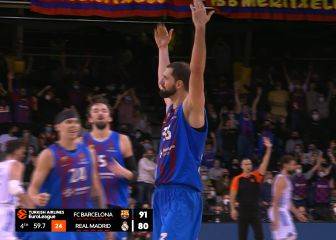 Vean la barbaridad de triple de Mirotic a falta de un minuto