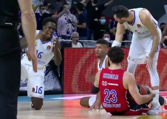 ¡Qué bárbaro! Garuba II, a sus 17 años, comiéndose por coraje a toda una estrella de la Euroliga
