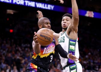Chris Paul baila con Giannis