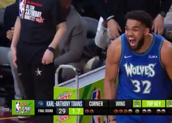 Towns dejó congelado el pabellón: nadie contaba con él e hizo un concurso de triples genial
