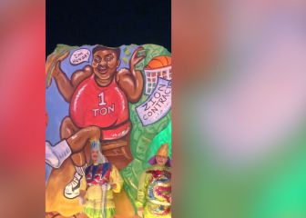 La carroza que se ríe de Zion en el carnaval de Nueva Orleans: '1 Ton'