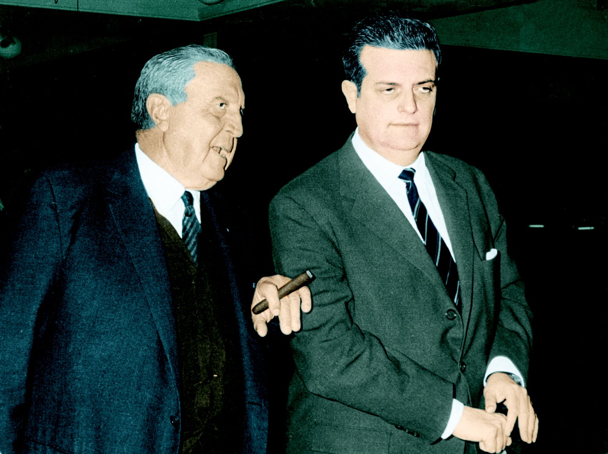 Santiago Bernabéu y Raimundo Saporta.