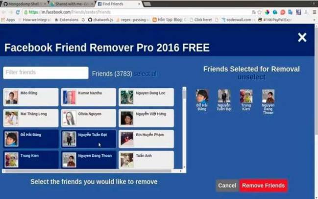 facebook friiend remover