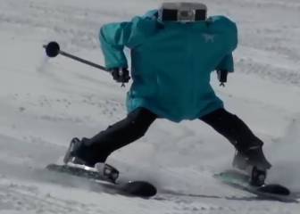 Así fue la competición de robots esquiadores en Pyeongchang