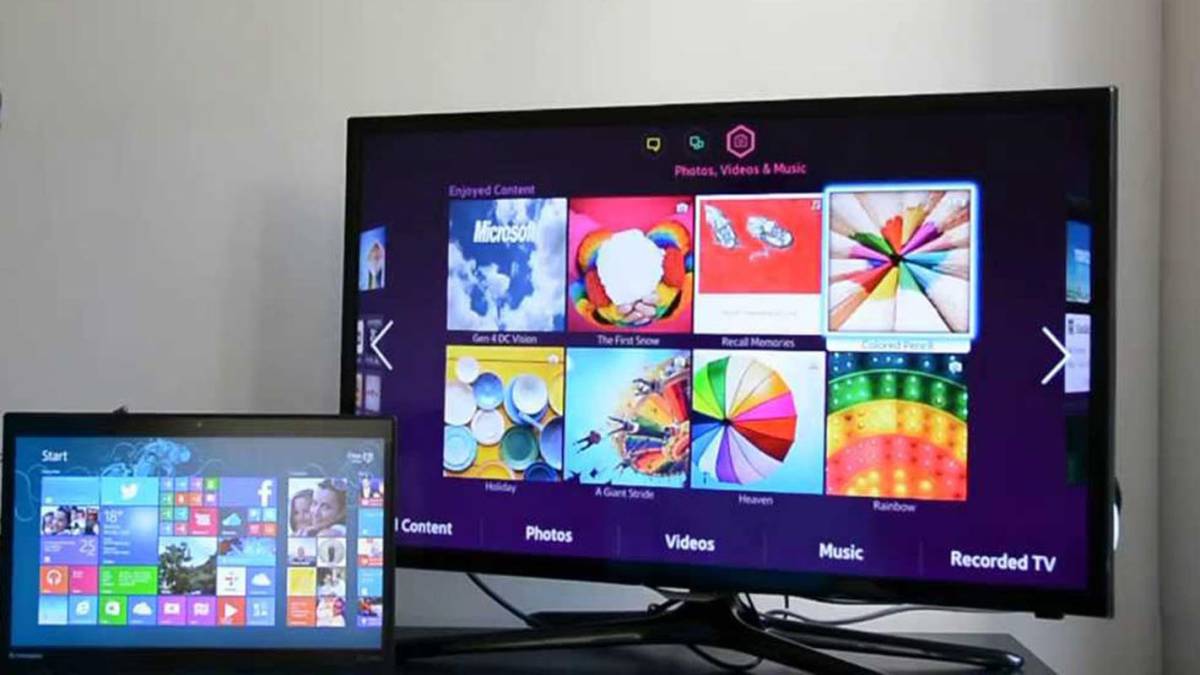 como conectar pc a tv hdmi windows 8