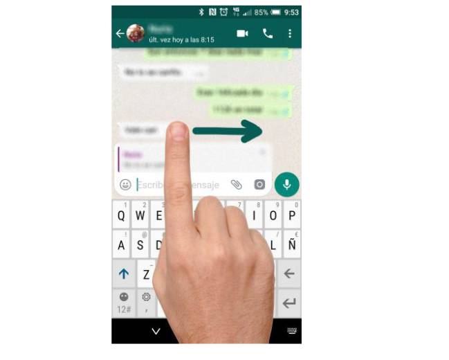 Contestar rápido en WhatsApp deslizando el dedo, nueva función en Android