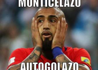 Los memes se ensañaron con Vidal tras la derrota