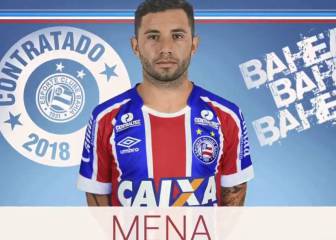 Eugenio Mena debutó con derrota en el Bahia