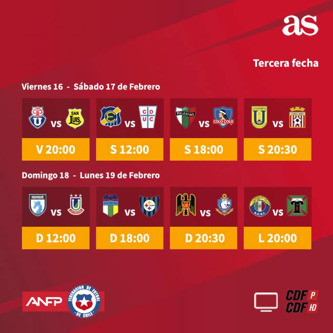 3 fecha futbol chileno Outlet