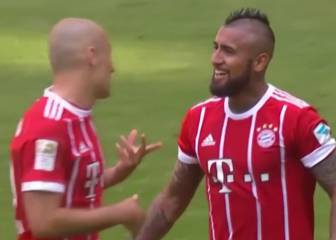 La conexión goleadora de Vidal y Robben en el Bayern Münich