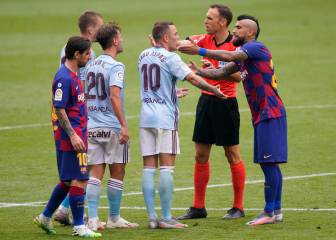 El fuerte intercambio de palabras de Vidal y Aspas en Celta-Barça