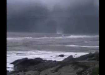 El registro de la tromba marina que se produjo en Iloca