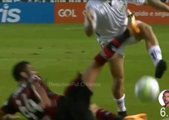 La fuerte entrada de Isla sobre Soteldo que le costó amarilla