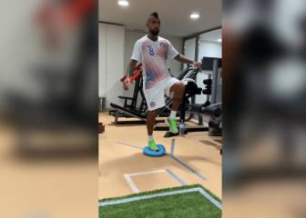¡No se detiene! Vidal compartió su entrenamiento realizado en casa