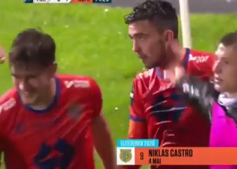 ¡Travesaño y gol! La increíble volea de Castro en Noruega