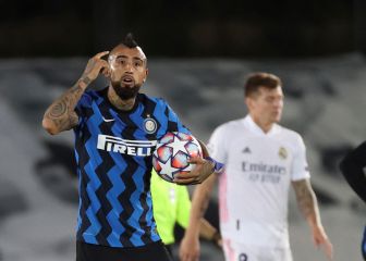 Inter de Vidal y Alexis cayó ante el Madrid y complicó su clasificación