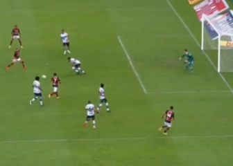 El medido pase de gol de Isla en el nuevo triunfo de Flamengo