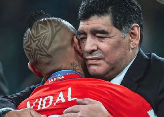 La despedida de Vidal, Alexis y Bravo a Diego Maradona