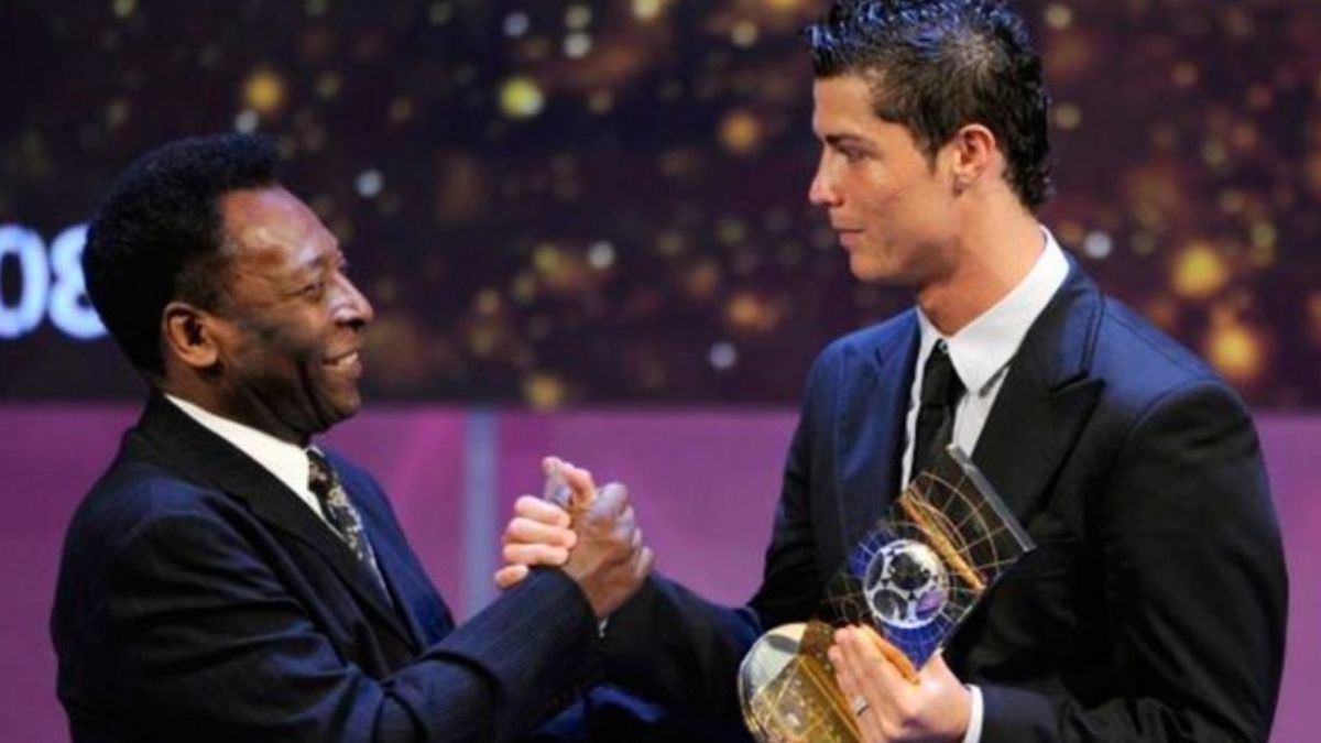 What is the record of goals scored by Cristiano Ronaldo in Pelé?
