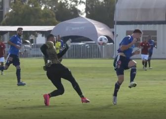 Pase de Cañete: el curioso gol de Henríquez en amistoso azul