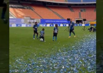 El festejo más tierno de Vidal: ¡juegos con sus hijos en el estadio!