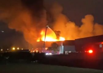 El impactante incendio que afectó a la fábrica de colchones Celta en Coquimbo