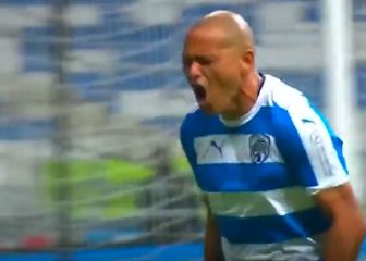 ¡Taco incluido! El primer golazo de 'Chupete' Suazo en México