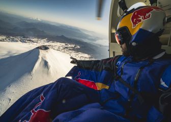 ¡Histórico! Atleta chileno entró y salió volando del Volcán Villarrica