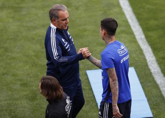 Conferencia de Martín Lasarte en la previa de Chile - Argentina