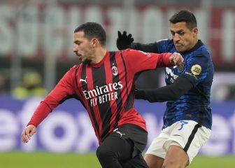 Alexis y Vidal participan en un deslucido derbi de Milán