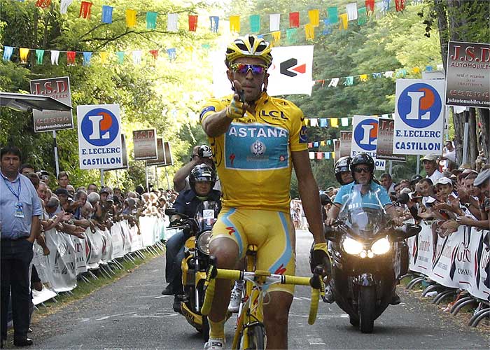 Contador prolonga su palmarés con el Astana al adjudicarse el Criterium Castillon la Bataille