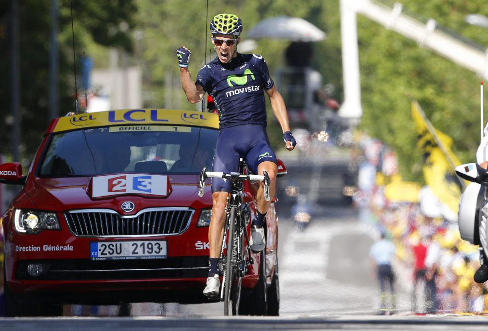 Rui Costa gana para el Movistar y Contador tensa a Froome