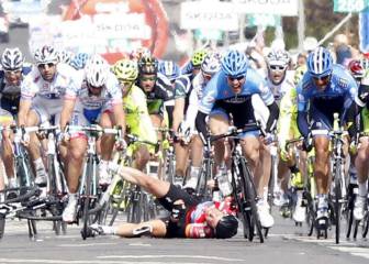 Espectaculares caídas en el ciclismo