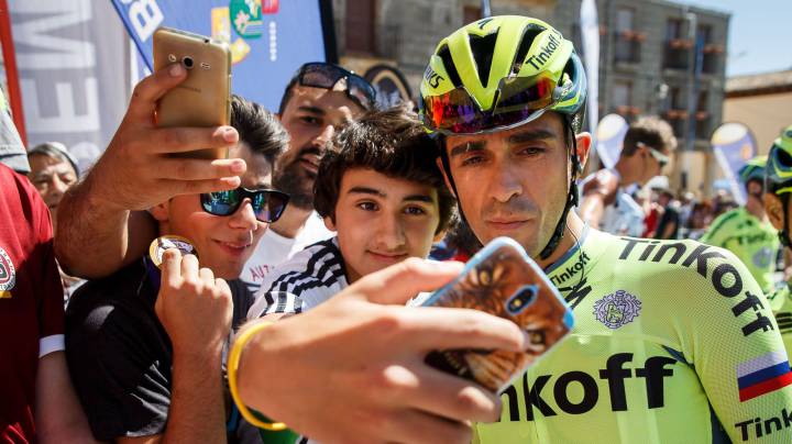 Contador se prueba en Neila en su preparación para la Vuelta
