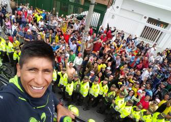 Nairo Quintana feliz por su recibimiento en Bogotá