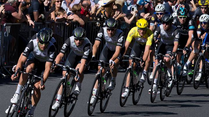 El equipo Dimension Data, el más beneficiado por la decisión de la UCI de mantener 18 equipos en el UCI World Tour, durante la pasada edición de la Vuelta a Gran Bretaña.