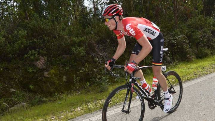 El ciclista belga del Lotto-Soudal Stig Broeckx, rueda en una imagen de archivo.