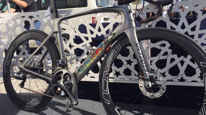 Bicicleta con frenos de disco con la que Marcel Kittel competirá en el Tour de Dubai.