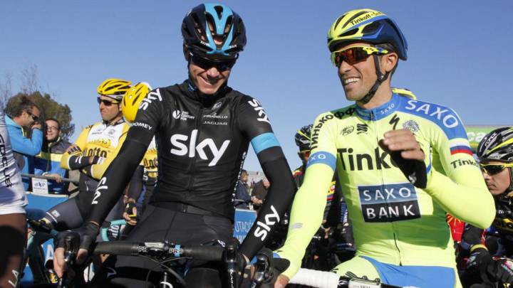 Contador y Valverde, frente a Froome en una dura Volta