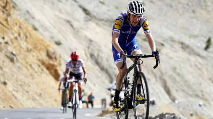 Dan Martin realiza a la subida al Col d'Izoard en la 18ª etapa del Tour de Francia 2017.