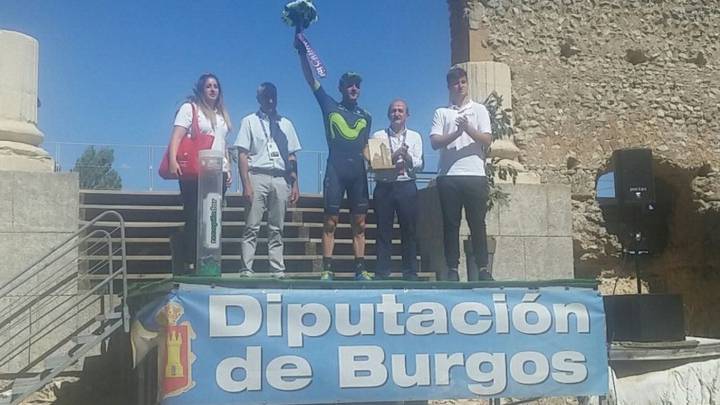 Carlos Barbero tras vencer en la 4ª etapa de la Vuelta a Burgos 