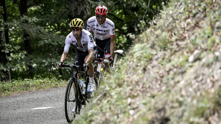 Mikel Landa y Alberto Contador ruedan en fuga durante la 13ª etapa del Tour de Francia 2017 con final en Foix.