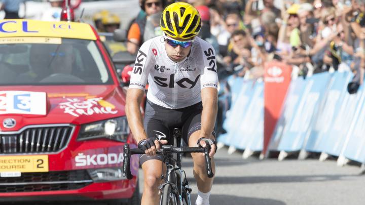 Mikel Landa rueda con el maillot del Sky durante el pasado Tour de Francia.
