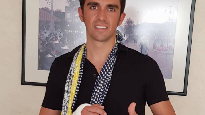 Contador, intervenido con éxito de un tendón de la muñeca