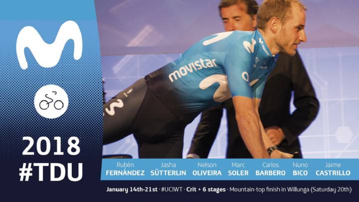 El Movistar llevará un equipo joven al Tour Down Under, donde Jaime Castrillo debutará con la escuadra telefónica.