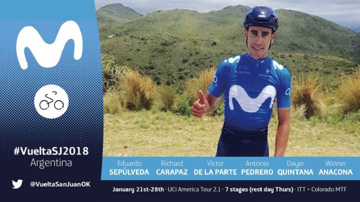 El argentino Eduardo Sepúlveda será el líder del Movistar para la Vuelta a San Juan.