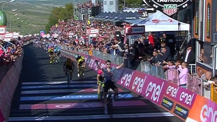 Resumen de la cuarta etapa Giro de Italia 2018: Wellens fue el más fuerte y Dennis sigue líder